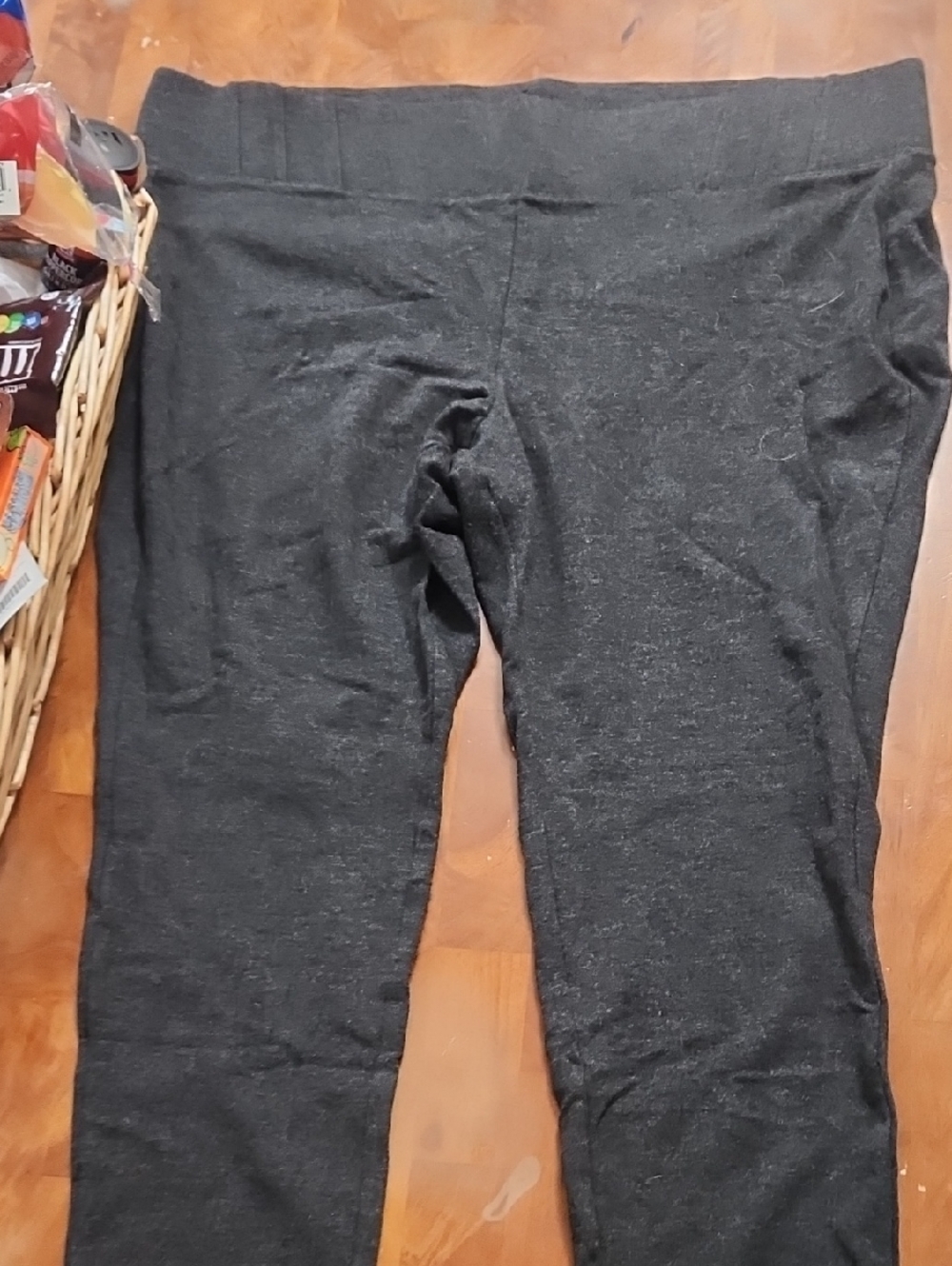 Dress Barn Charcoal Gray Stretch Leggings, Size 3X, Casual Comfy Fit